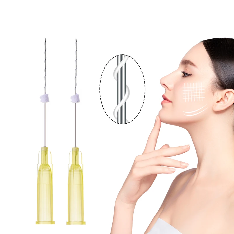 Medizinische PLLA-Mono-Schraubgewinde-EO-sterilisierte Anti-Aging-Behandlung f&uuml;r den Gesichtshals
