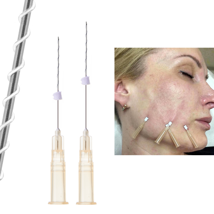 Medizinische PLLA-Mono-Schraubgewinde-EO-sterilisierte Anti-Aging-Behandlung für den Gesichtshals