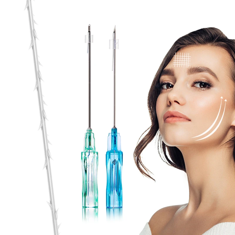 EO-sterilisiertes PLLA 4D COG-Gewinde f&uuml;r die Behandlung schlaffer Haut im Gesicht, am Hals und am K